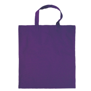 Katoenen tas gekleurd met korte hengsels 72u roze 1 kleur 5917