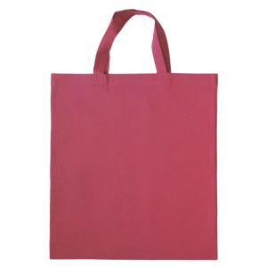 Katoenen tas gekleurd met korte hengsels geel 2 kleuren 5924