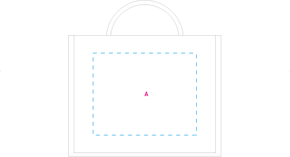 Jute shopper liggend model 240 gr/m2 bedrukken