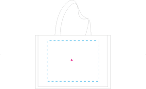 Canvas shopper met hengsels ecru 2 kleuren 1993