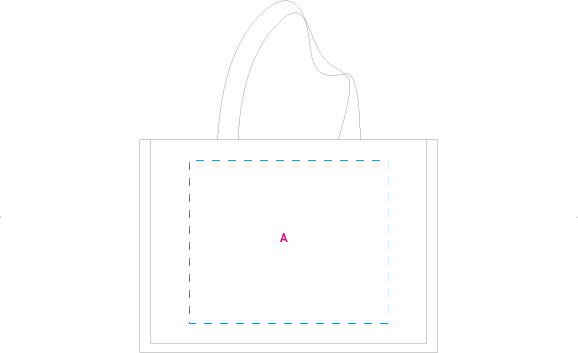 Canvas shopper met hengsels ecru 2 kleuren 1993