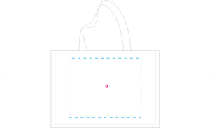 Canvas shopper met hengsels ecru onbedrukt 1994