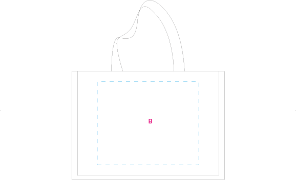 Canvas shopper met hengsels ecru onbedrukt 1994