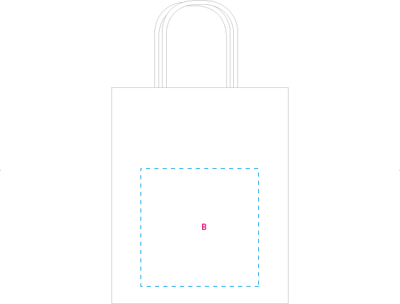 Papieren tas met hengsel ecru 1 kleur 9055