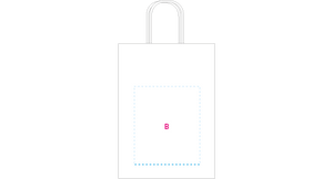 Papieren tas wit en bruin M ecru 2 kleuren 9069