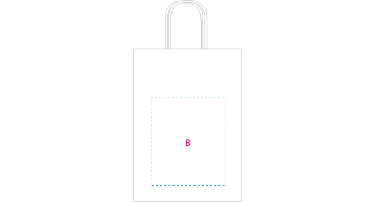 Papieren tas wit en bruin M ecru 2 kleuren 9069