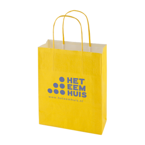 Papieren tas gekleurd M donkergroen 1 kleur 9002