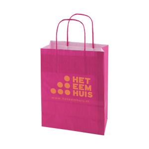 Papieren tas gekleurd M lichtgroen 1 kleur 9010
