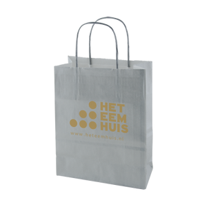Papieren tas gekleurd M lichtgroen 2 kleuren 9011