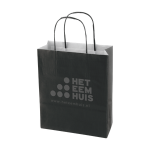 Papieren tas gekleurd M lichtgroen onbedrukt 9012