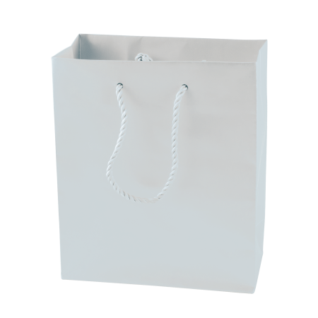 Mat gelamineerde papieren tas 270x370x120 mm zwart en wit sample
