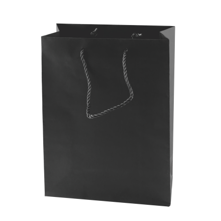Mat gelamineerde papieren tas 270x370x120 mm zwart en wit sample