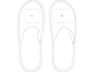 Paar badslippers dichte teen wit onbedrukt 8863