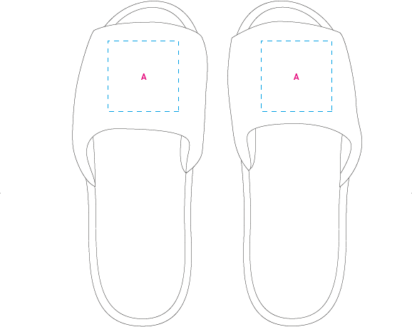 Paar badslippers open teen zwart 1 kleur 8867