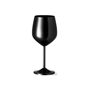 Wijnglas Arlene zwart onbedrukt