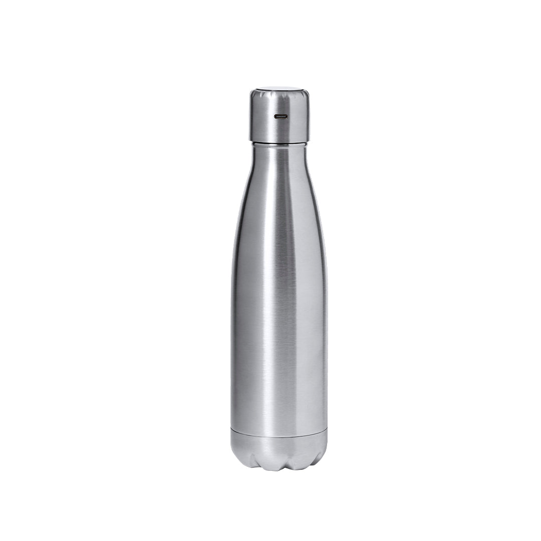 Geïsoleerde fles RVS zilver onbedrukt