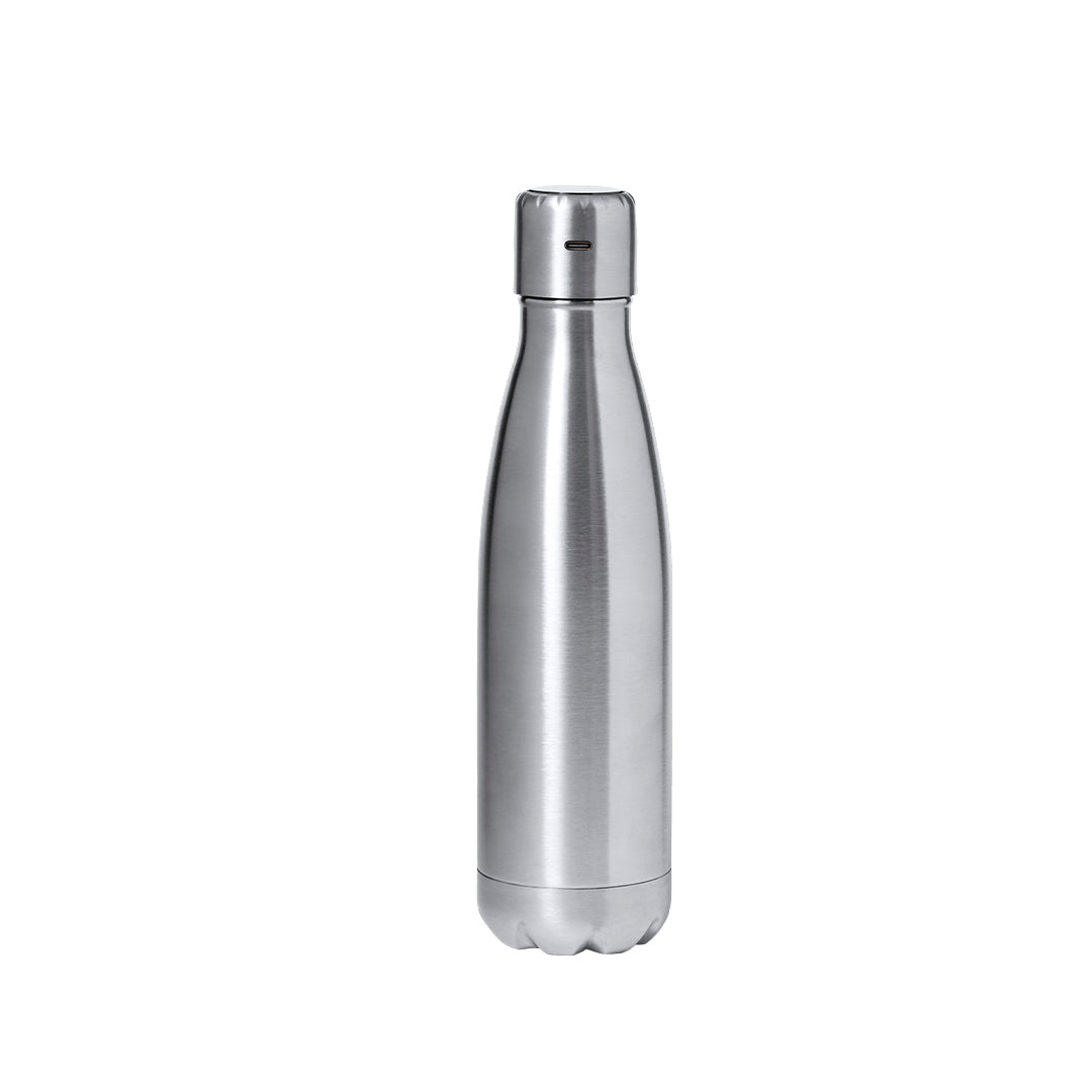 Geïsoleerde fles RVS zilver Graveren