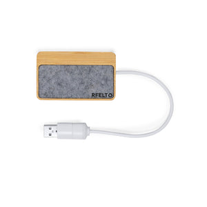 USB-hub Barney grijs onbedrukt