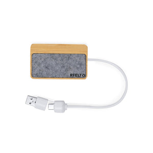 USB-hub Barney grijs Graveren