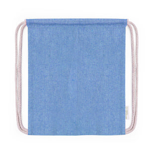 Tas met trekkoord Ashara blauw onbedrukt