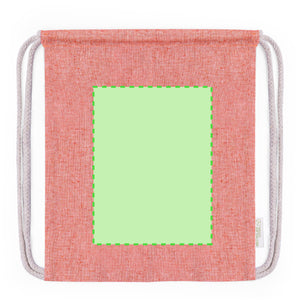 Tas met trekkoord Ashara rood 2 kleuren