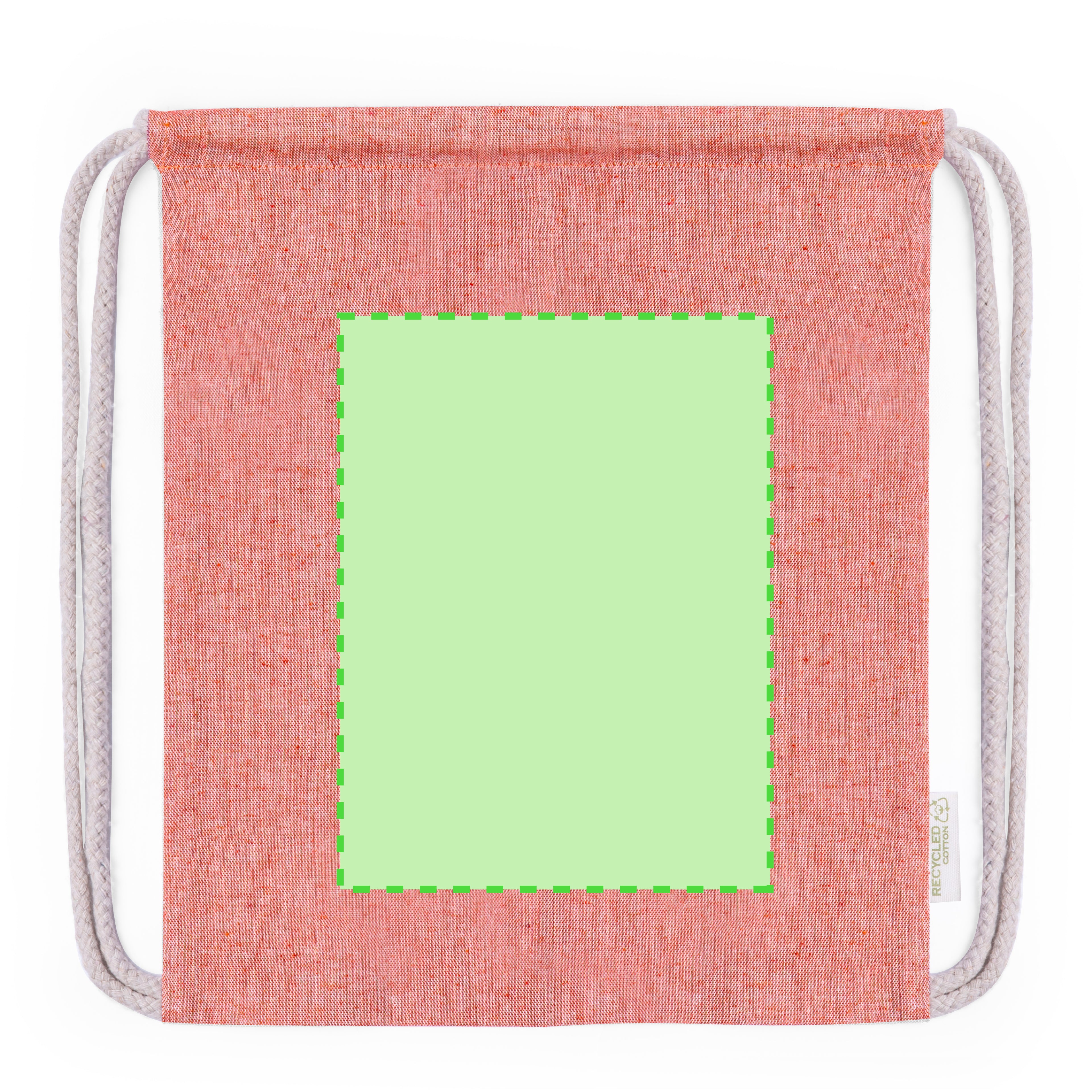 Tas met trekkoord Ashara rood 2 kleuren