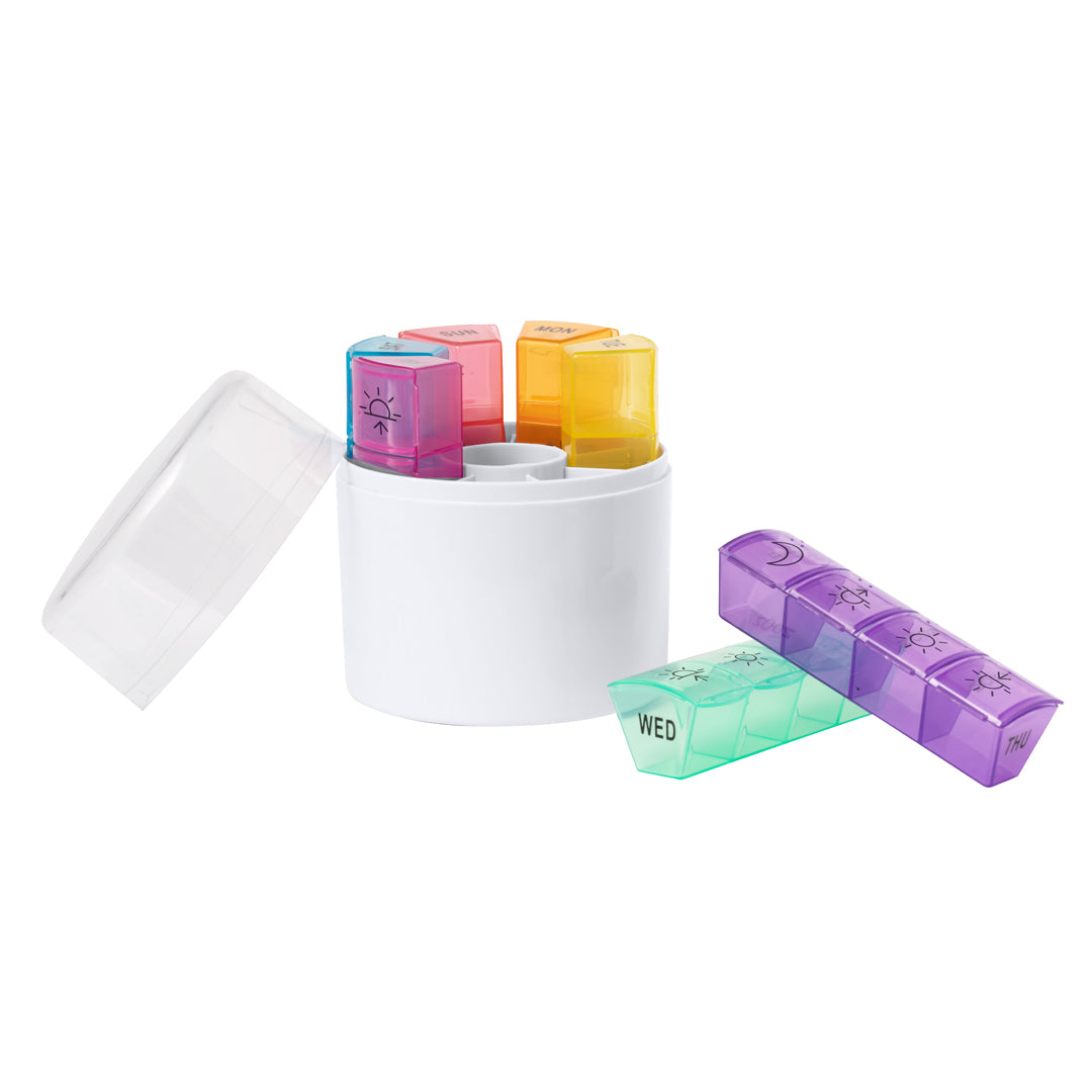 Pillendoos Ablix wit 2 kleuren