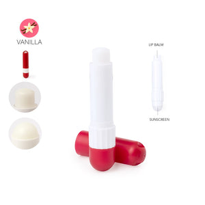 Lippenbalsem en zonnebrand Canen bedrukken