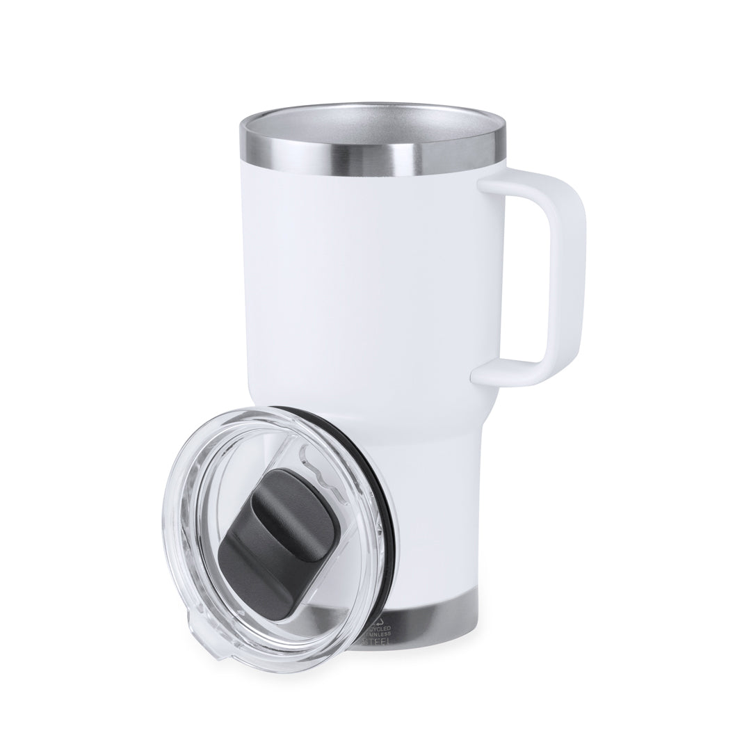 Geïsoleerde mok plakker zwart 1 kleur