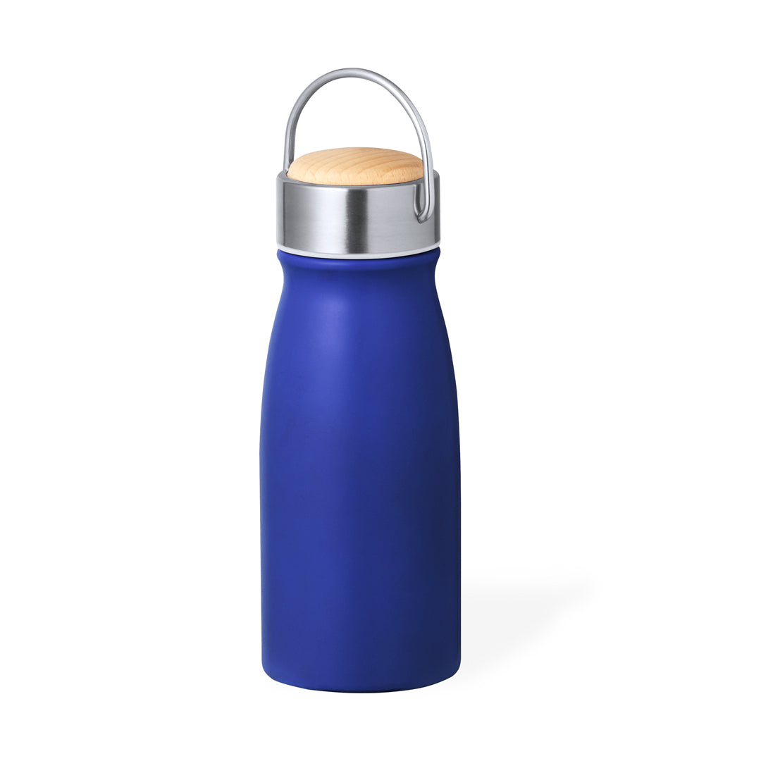 Geïsoleerde fles dubbelwand blauw onbedrukt
