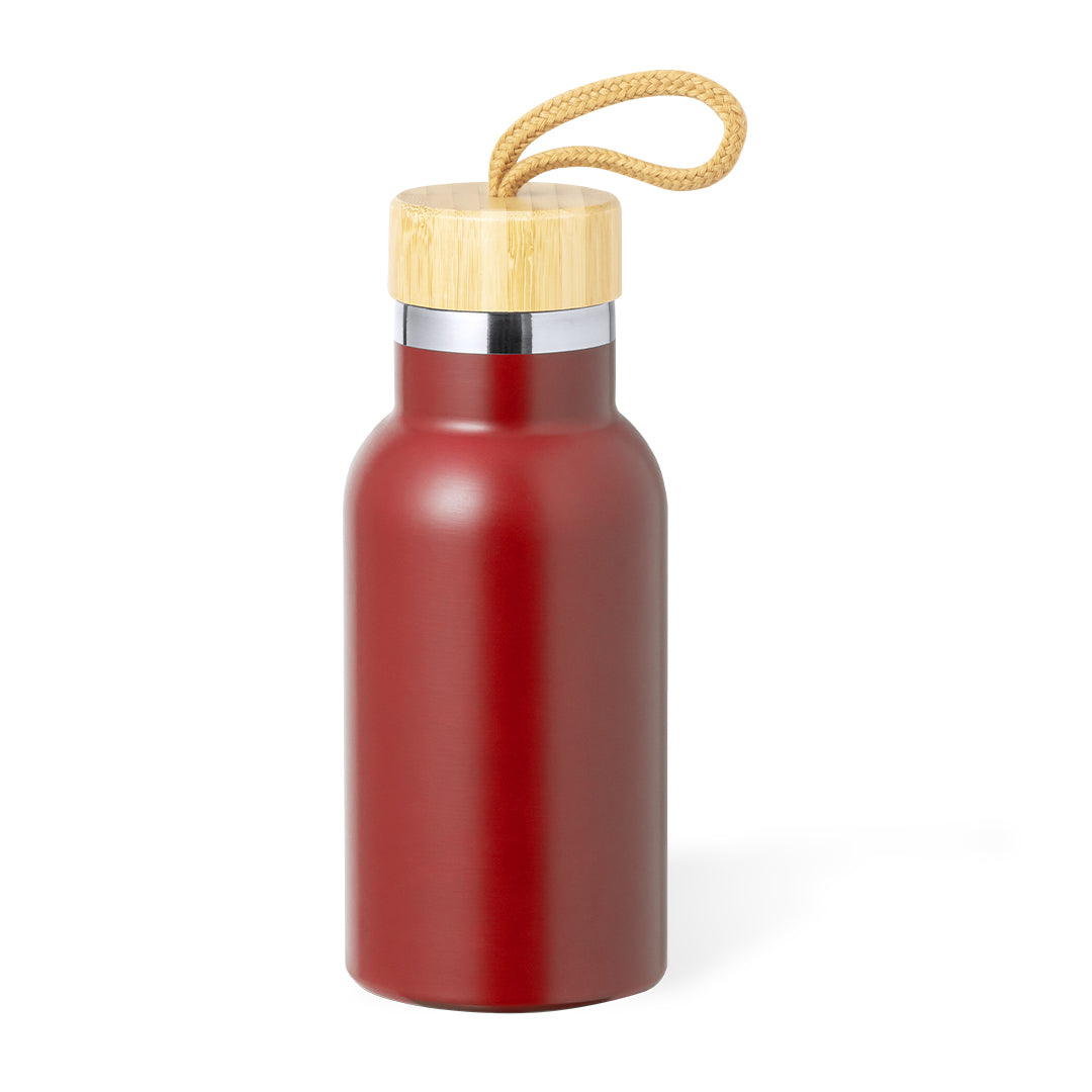 Geïsoleerde fles flaser rood onbedrukt