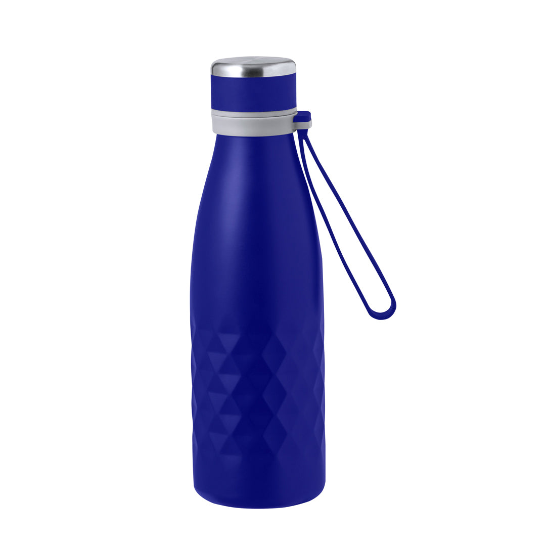 Geïsoleerde fles Hexor blauw onbedrukt