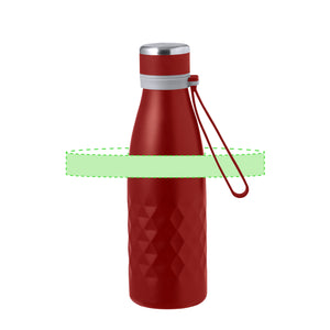Geïsoleerde fles Hexor zilver Graveren