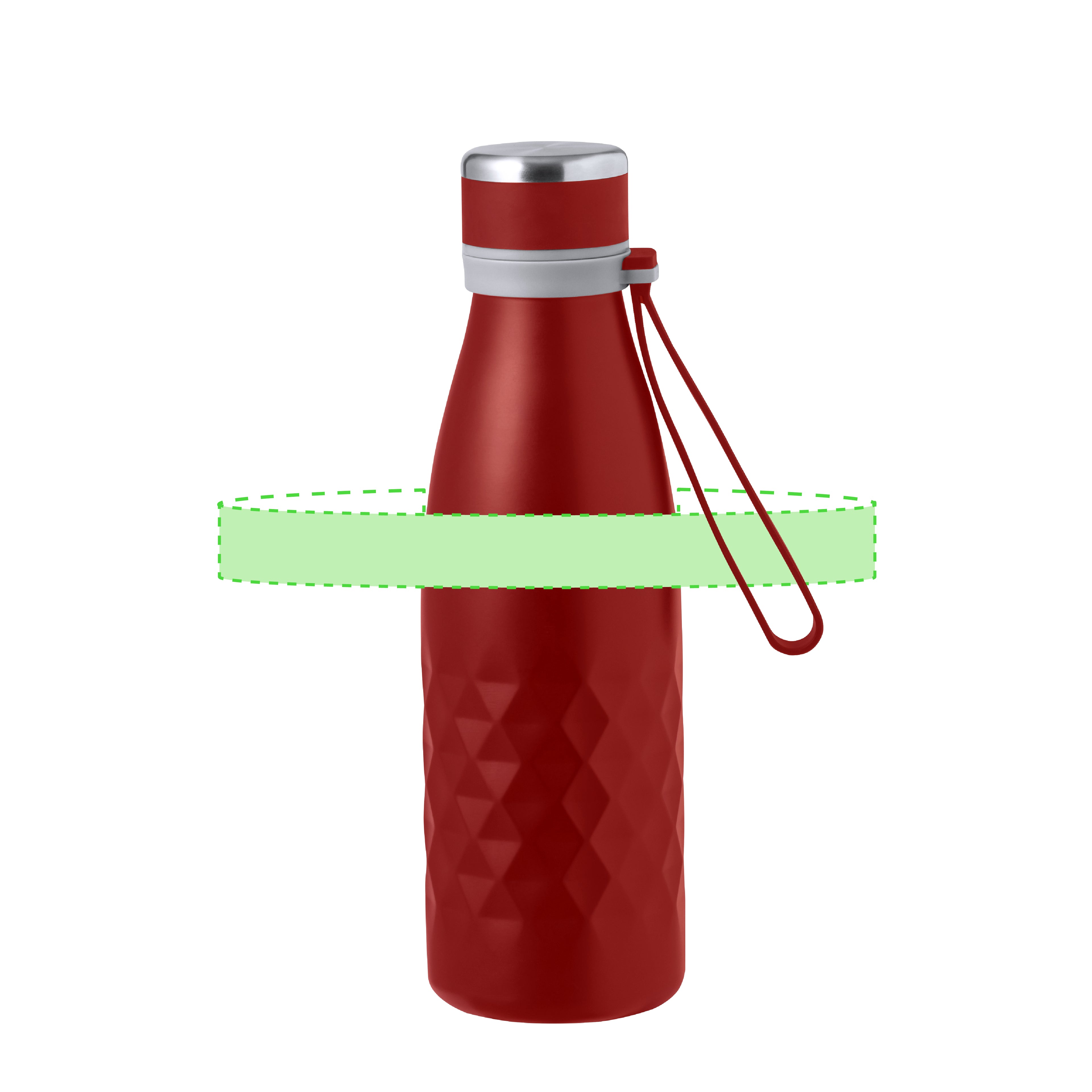 Geïsoleerde fles Hexor zilver Graveren