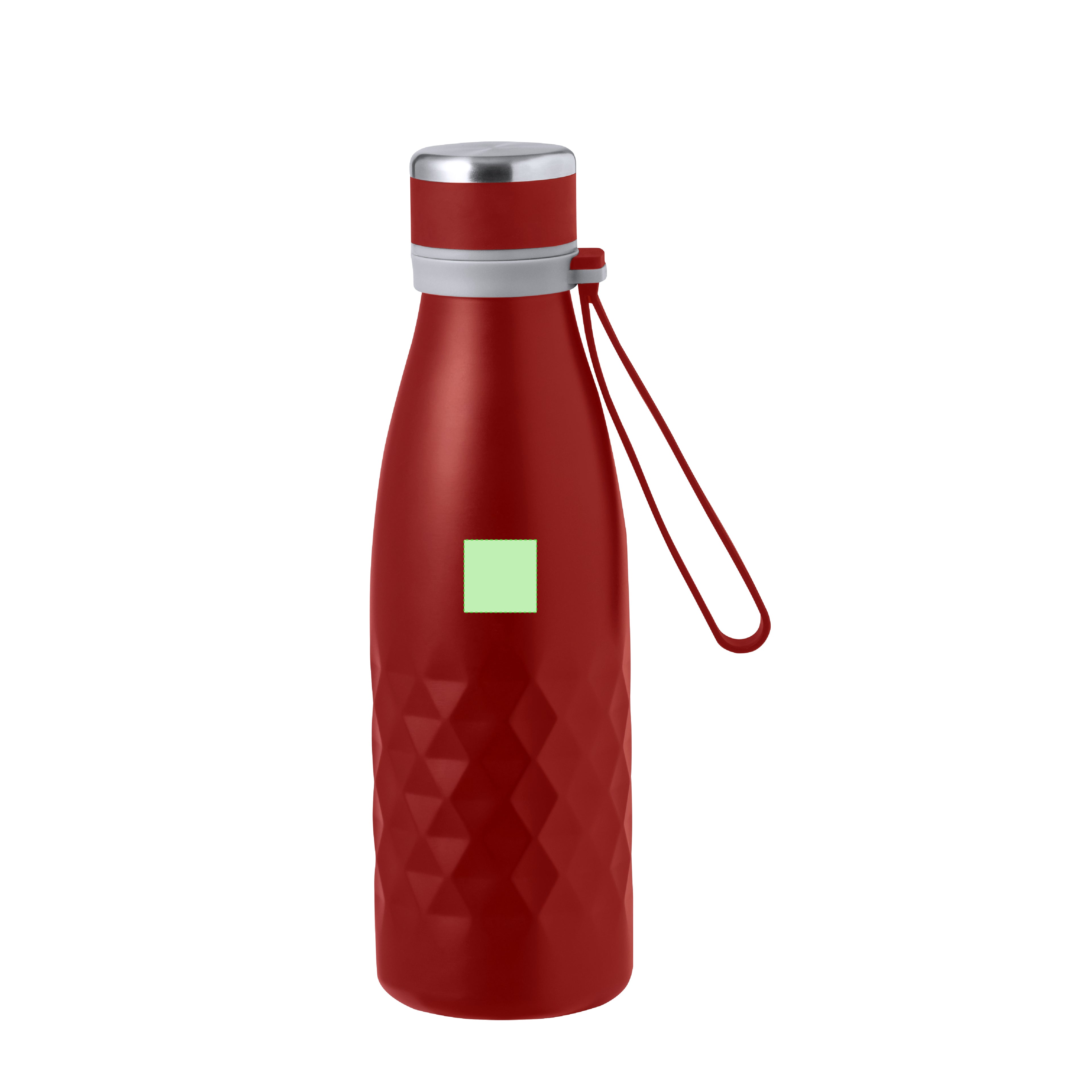 Geïsoleerde fles Hexor zilver onbedrukt