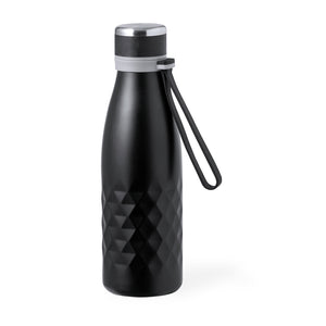 Geïsoleerde fles Hexor zwart onbedrukt