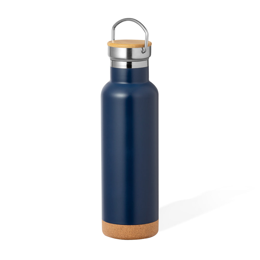 Geïsoleerde fles Dixont donkerblauw Graveren