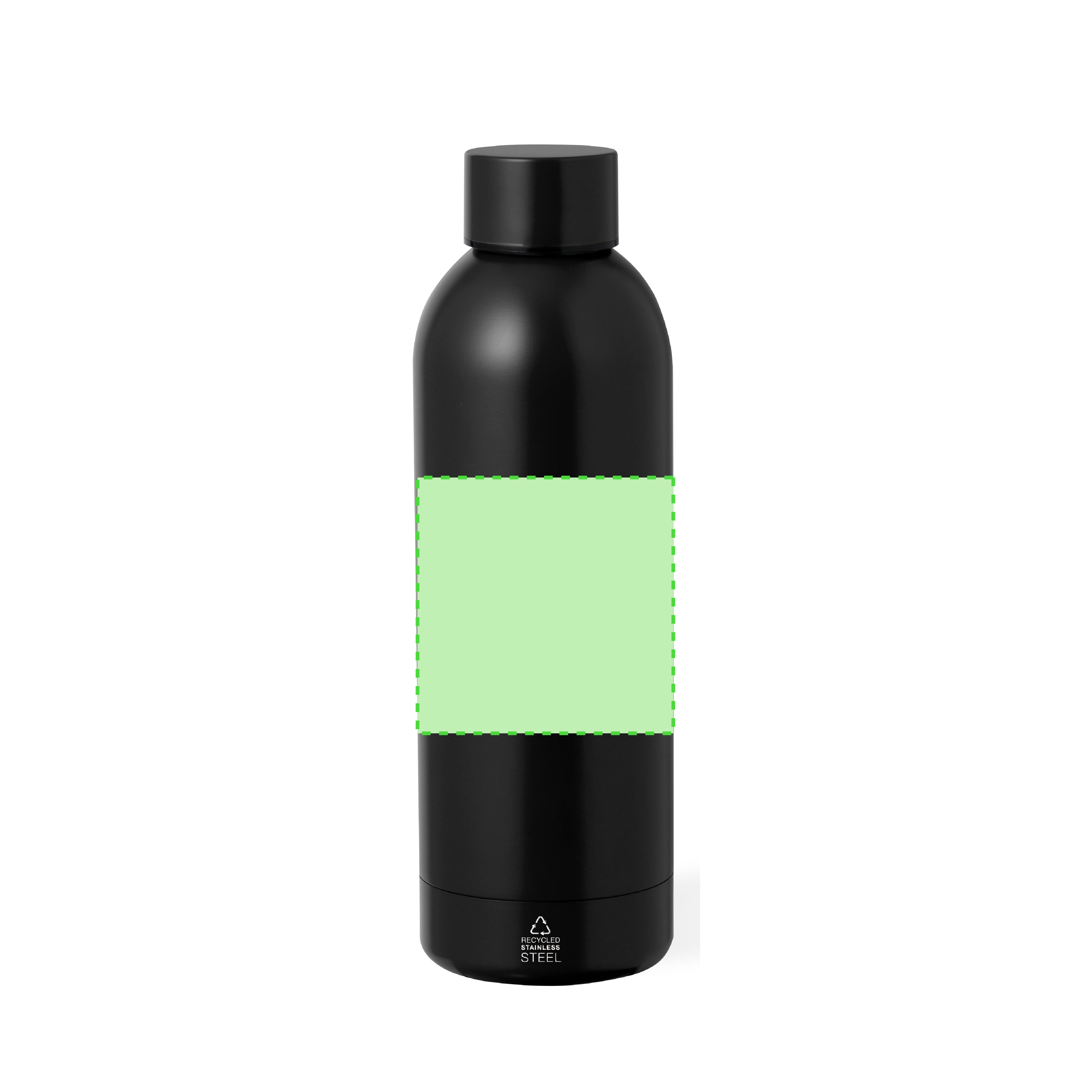 Geïsoleerde fles Keono groen Graveren