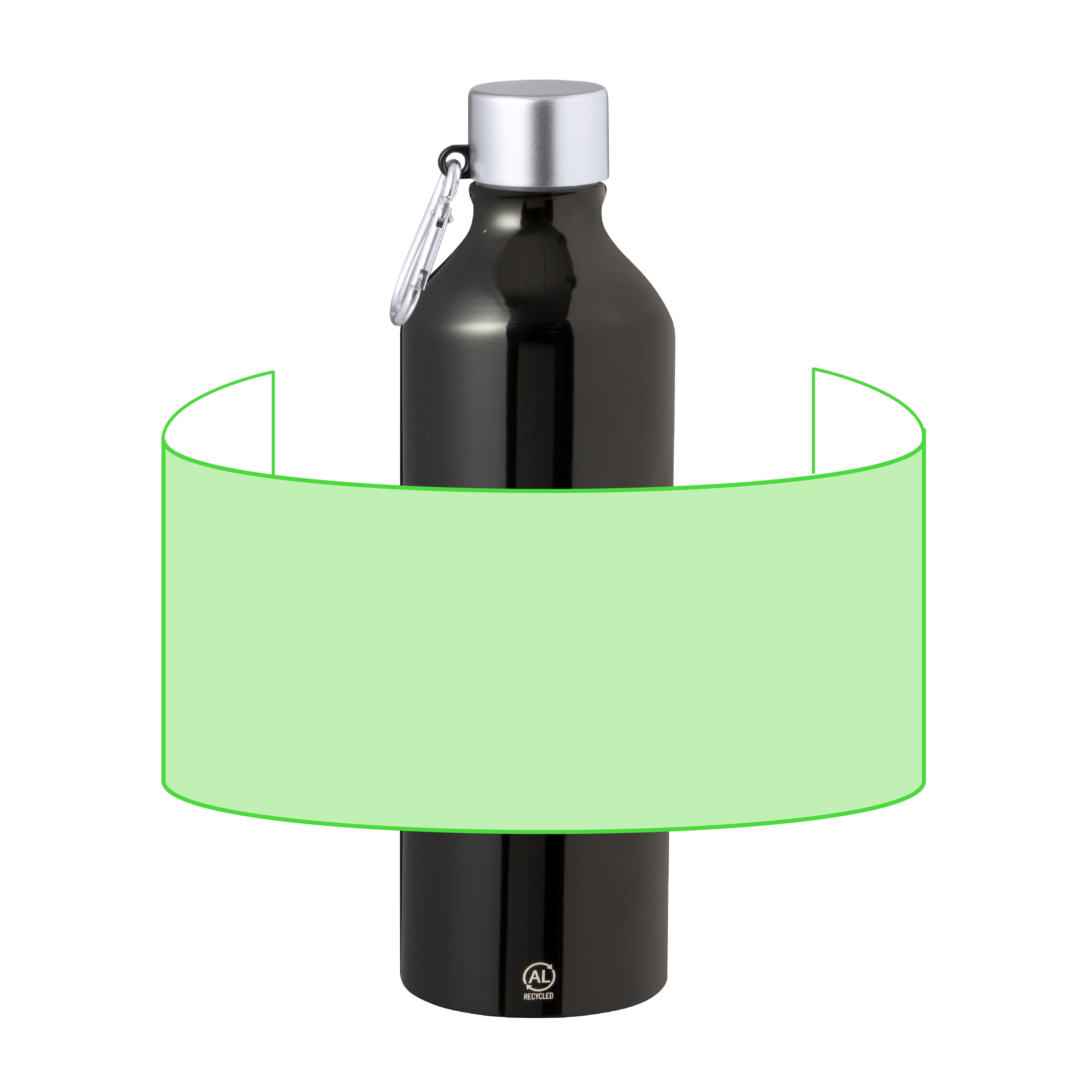 Fles Winex zilver onbedrukt