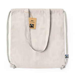Trekkoordtas Riak Fairtrade blauw 2 kleuren