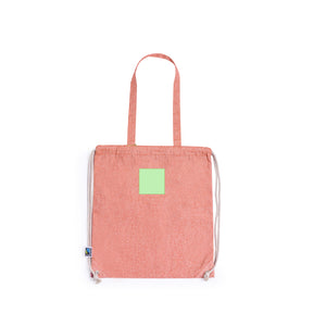 Trekkoordtas Riak Fairtrade groen 2 kleuren