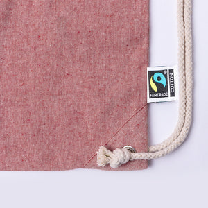 Trekkoordtas Riak Fairtrade groen 1 kleur