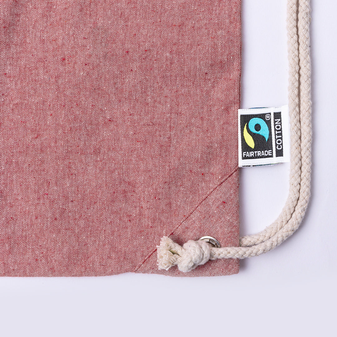Trekkoordtas Riak Fairtrade groen 1 kleur