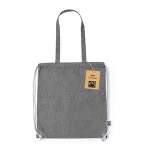 Trekkoordtas Riak Fairtrade zwart 1 kleur