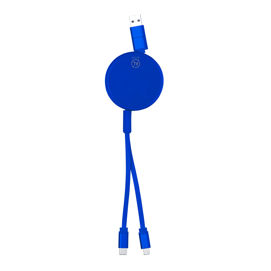 Oplaadkabel Freud blauw onbedrukt