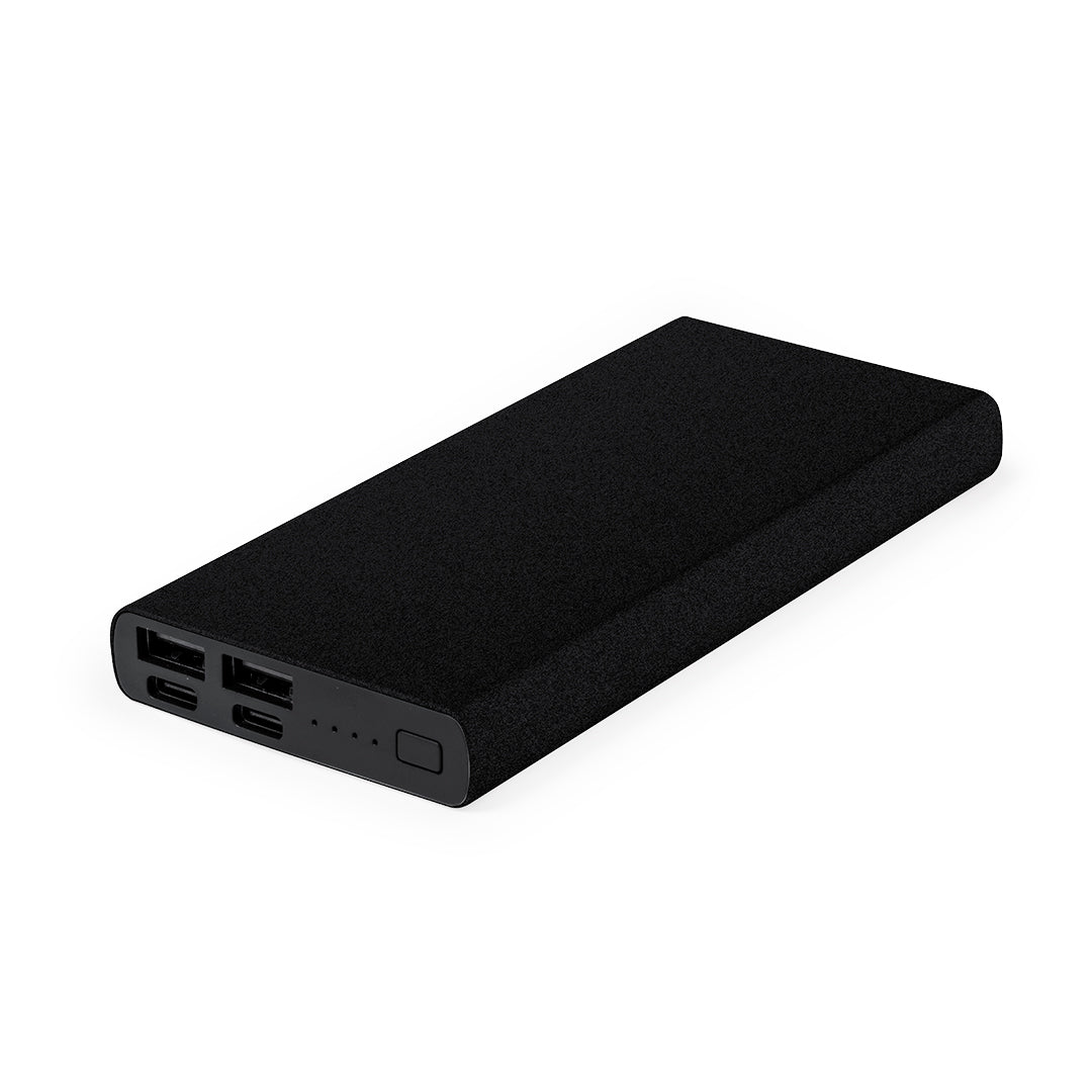 Powerbank Tornado zwart Graveren