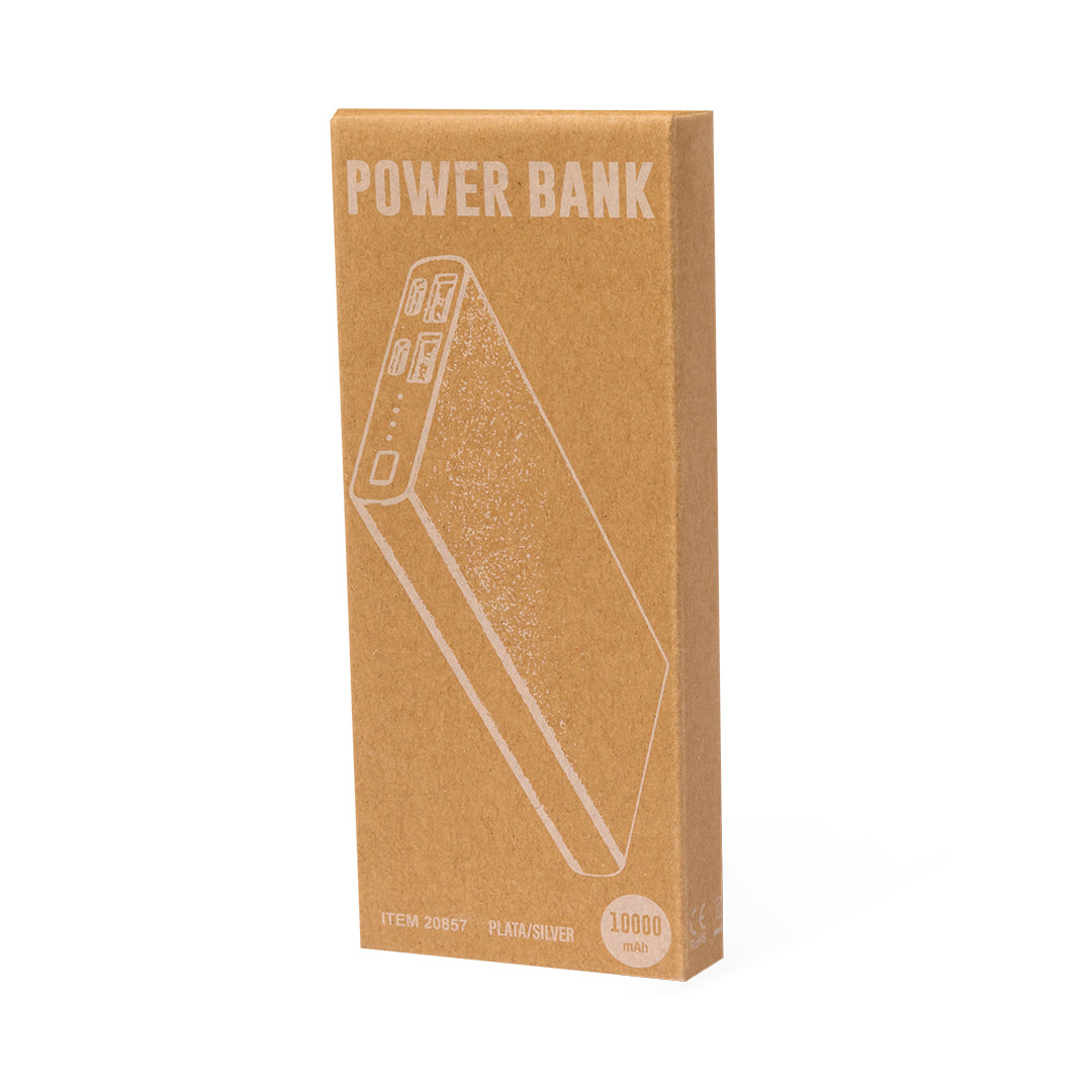 Powerbank Tornado zilver onbedrukt