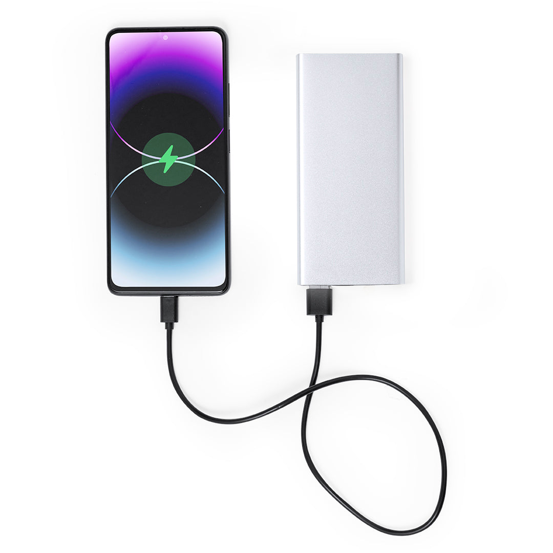 Powerbank Tornado zilver 1 kleur