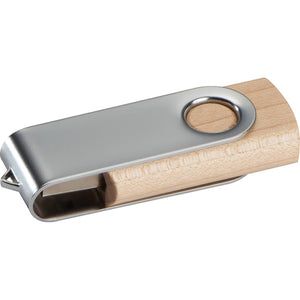 USB-stick twist van hout, licht 12796