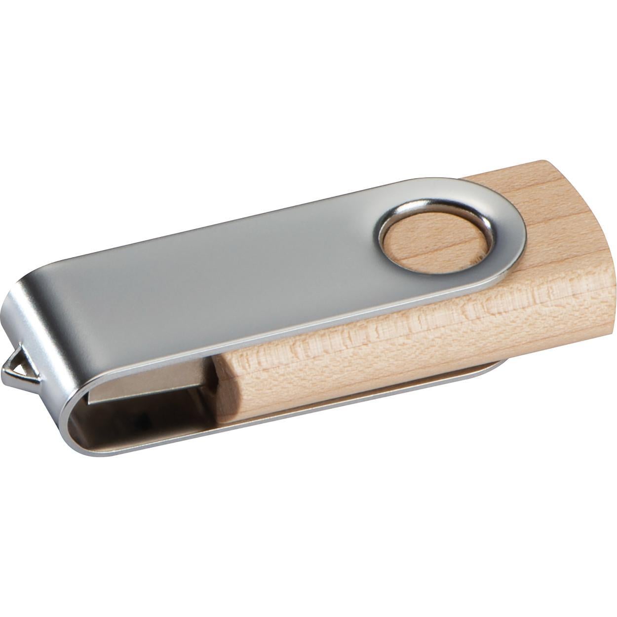 USB-stick twist van hout, licht 12796